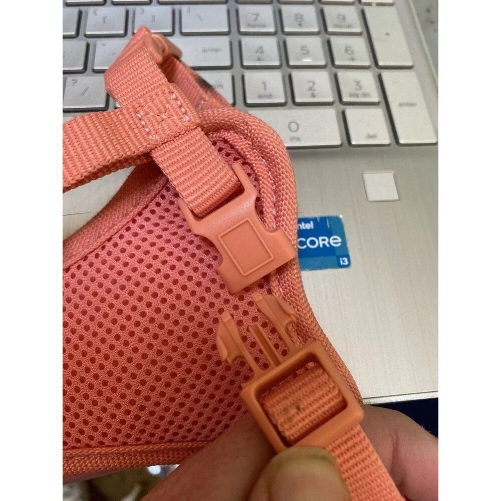 Vibrant Life Peach Rainbow Cat Kitty Harness with Leash O/S READ